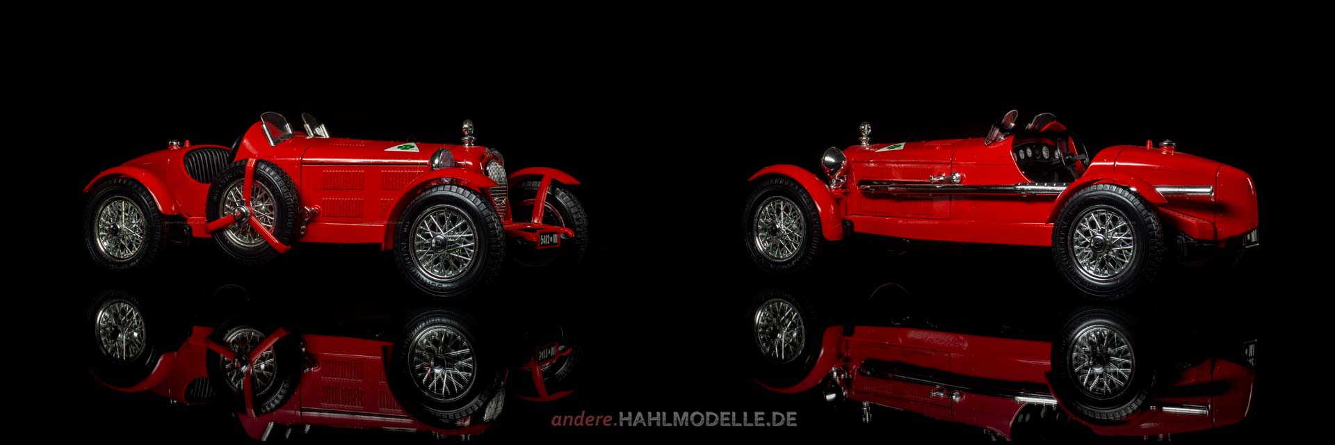 Alfa Romeo 8C 2300 Monza | Roadster | Bburago | 1:18 | www.andere.hahlmodelle.de