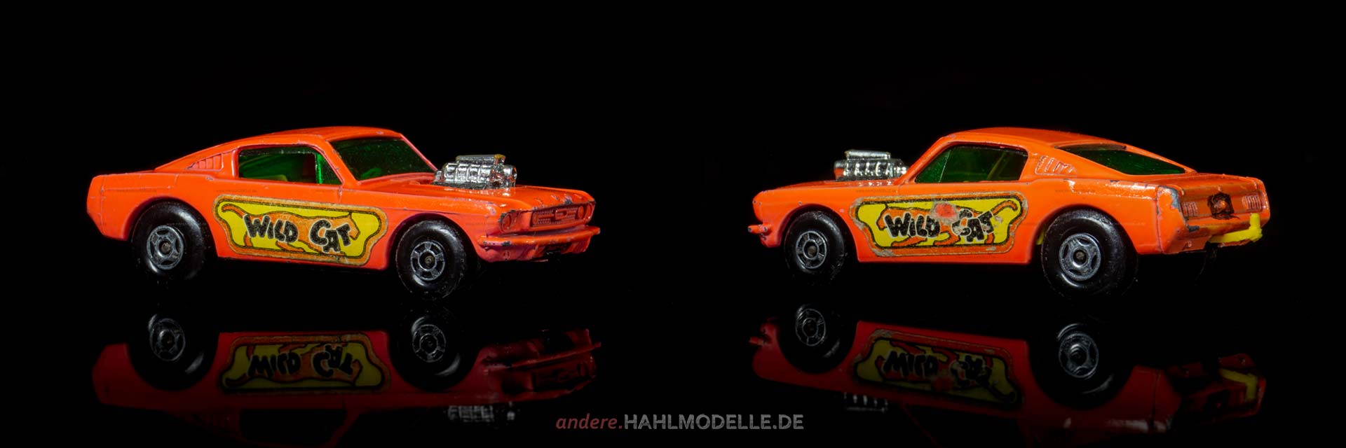 Ford Mustang I (1. Version) | Coupé | Lesney Products & Co. Ltd. | Matchbox Wildcat Dragster | www.andere.hahlmodelle.de