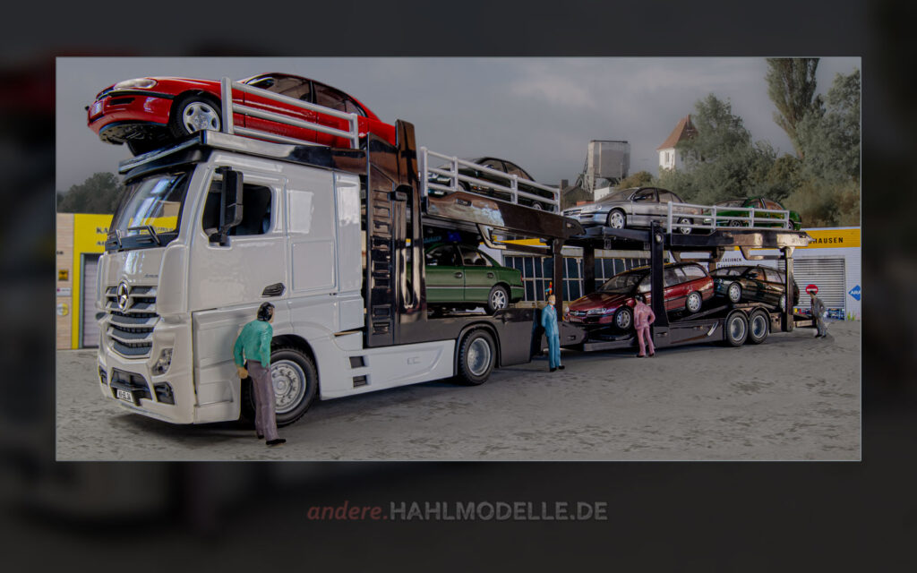 Mercedes-Benz Actros Autotransporter mit Opel Omega B