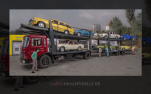 MAN F7 Autotransporter mit Opel Rekord D und Opel Commodore B