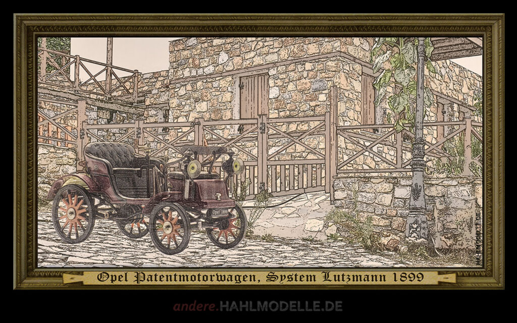 hahlmodelle.de | Automobildesign 1890-1899: Opel Patentmotorwagen System Lutzmann